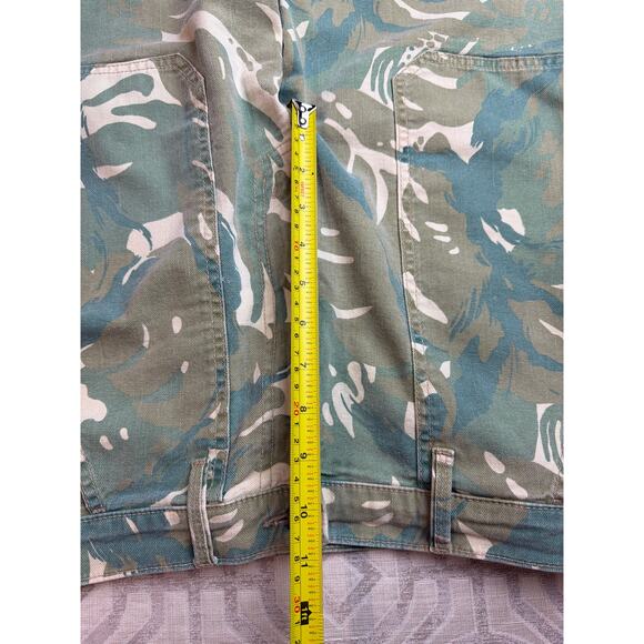 MOTHER The Wrapper Ultra High-Rise Jogger Jeans Size 30 Green Camo Print Elastic - Picture 7 of 9
